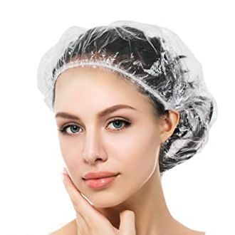 Hotel Shower Cap   საშხაპე  ქუდი გამჭირვალე და ფერადი