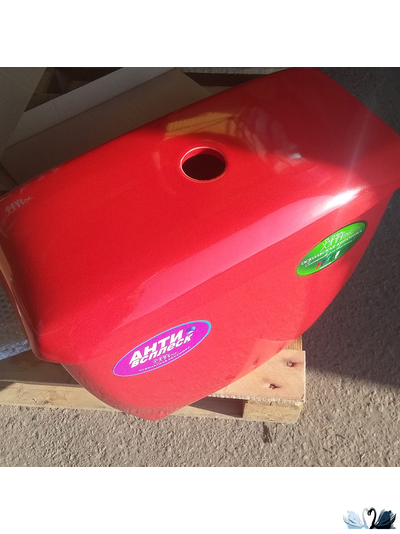 Унитаз с бачком Оскольская керамика Элисса Антивсплеск, красный, Стандарт (сиденье арматура УКЛАД)