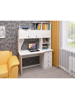 СК-16 рабочий стол с надстройкой Крафт светлый