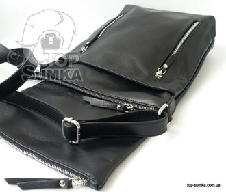 Мужская кожаная сумка-планшет Florence FL 262 black.