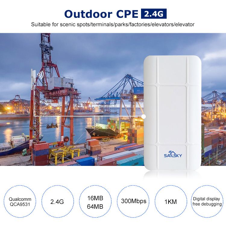 Sailsky SY205 - Wi-Fi точка доступа 2,4 Ггц. поток 300 мб/с. Более 1 км.