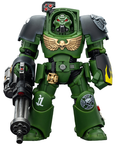 Терминатор Саламандр (Warhammer 40K) - КОЛЛЕКЦИОННАЯ ФИГУРКА 1/18 Salamanders Terminator with with Power Fist and Assault Cannon (JT03233) - JOYTOY