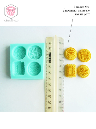 Набор  силиконовых молдов "Мини печеньки"