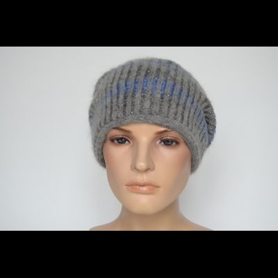 Серый женский берет со стразами Vizio Италия 8007 В