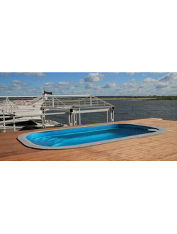 Композитный бассейн 6,5 х 3.5 х 1,5 "Довиль" Franmer