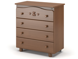 Детский комод Nuovita Lusso Noce scuro / Темный орех