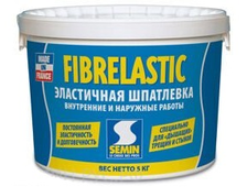 Fibrelastic 5кг Постоянно эластичная шпатлевка для дышащих стыков и трещин