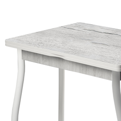 Дуэт 4 Стол обеденный 600*800 раскладной дуб канадский/белый муар 1,1