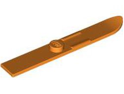 Minifigure, Utensil Ski 6L  48mm Long , Orange (18744 / 6447647)