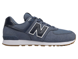 New Balance 574 Синие (Экозамша) фото