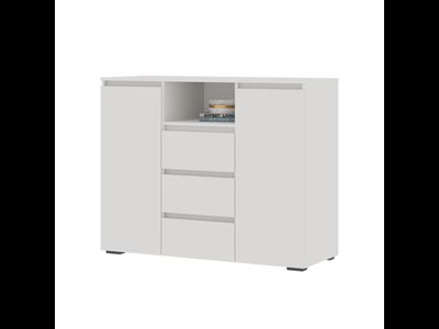 Хелен КМ 01 Комод 3 ящика и 2 створки 1200х960х465 белый