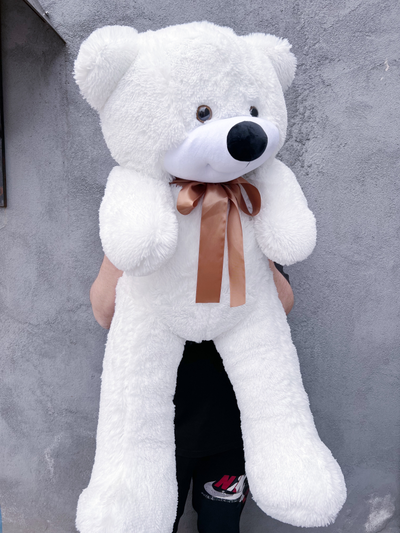 Большой плюшевый медведь 135 см белый Леброн