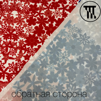 Бифлекс матовый принт Триколор Цветы