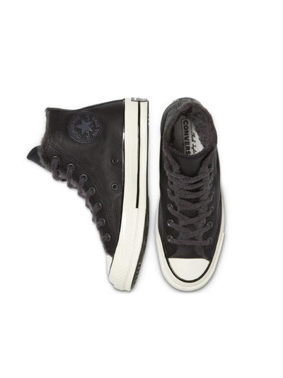 Кеды Converse Chuck 70 черные зимние с мехом
