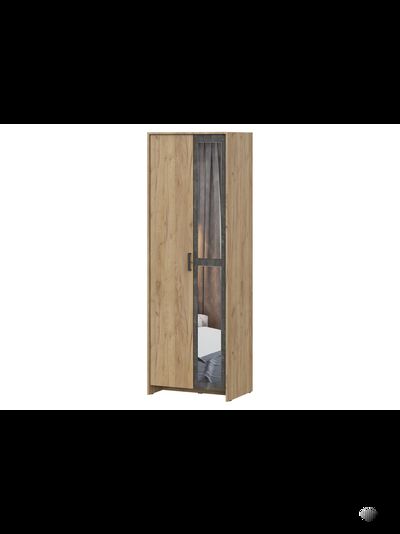 МСП 1 Шкаф двухстворчатый Дуб Золотой/Камень тёмный