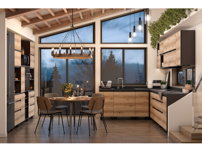 Угловая кухня Берген (2,6*2,0) модульная можно заказать по своим размерам