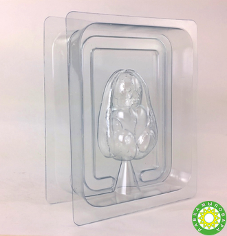 Пластиковая форма 3D "Зайка сидит с сердечком"
