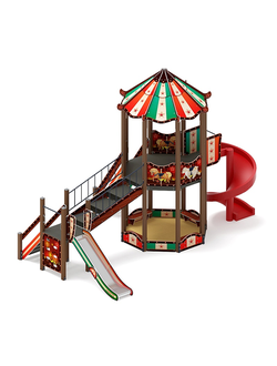 Серия «Карнавал» (Шапито) ДИК 2.22.02-01 H=1200 H=2000 винтовой скат игровой комплекс