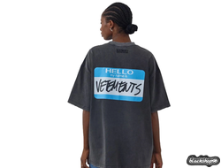 Футболка Vetements HELLO Grey (S, M, L, XL)