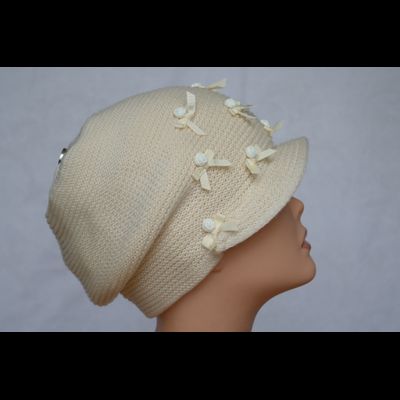 Кепка женская вязанная Vizio Италия 4876 белая