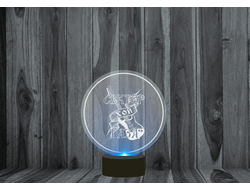 Светильник 3D, ночник Сектор Газа, Юрий Хой №8