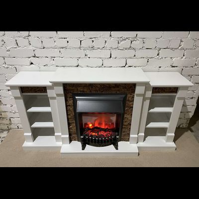 Электрокамин Моника LUX WT M4 с очагом Fobos