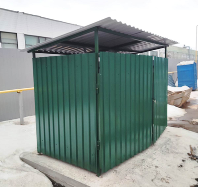 Мусорная площадка на 2 бака (арт. МП 02)