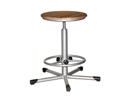Табурет винтовой с регулируемой по высоте кольцом-опорой для ног Т02-1 (МДФ)