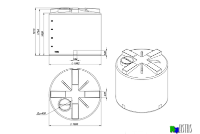 Емкость Экопром TH 5000 л синяя