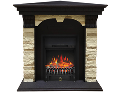 Угловой электрокамин Дублин BL M1 с очагом Fobos