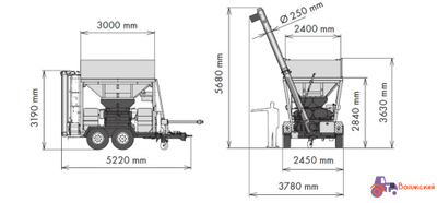 Передвижная вальцовая плющилка влажного зерна ROmiLL М2