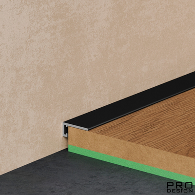 Щелевой плинтус PRO DESIGN MINI 7067  RAL 9005 черный