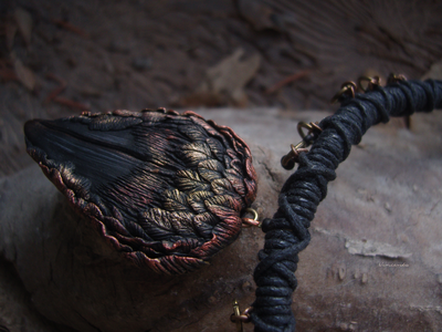 Чокер в стиле этно-готики "Татибе Ночи, Лесной Ворон"