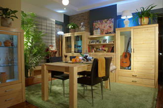 Стеллаж Брамминг №1 из массива сосны 115 х 38 х 79,5 см