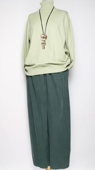 Брюки Бохо вельветовые "Султанки" малахит р.52-58