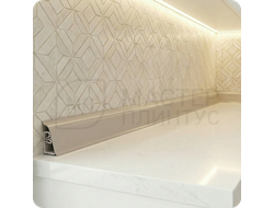 Пластиковый Плинтус для столешницы CEZAR BL44 серый жемчуг