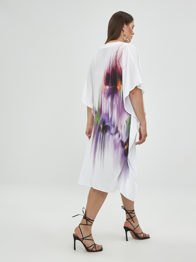 Платье нарядное с принтом "фиалка"