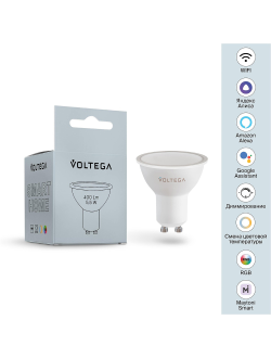 Светодиодная лампа Wi-Fi MR16 GU10 5,5W 2700K-6500K MIX-RGB DIM 110°, 2426