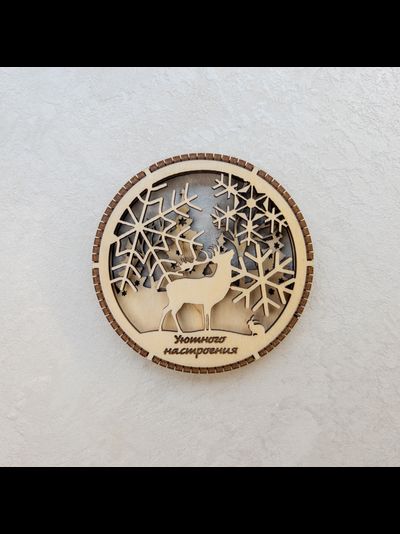 Подставка на стол под чашку "Гордый олень"