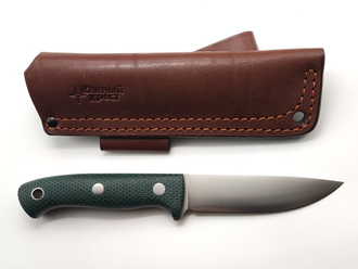 Нож Шершень сталь Elmax изумруд с насечкой