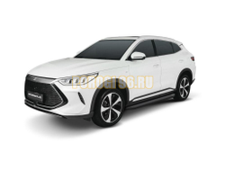 Порог-площадка "Black-Premium" A180ALB + комплект крепежа, RIVAL, BYD Song Plus 2023-