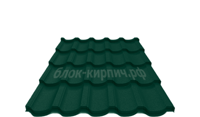 Металлочерепица garda корундум50 Ral 6005 зеленый мох Stynergy
