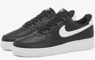 Nike Air Force 1 Low White Black (Черные) Арт 2 сбоку