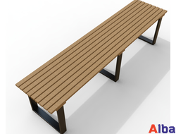 скамейка без спинки уличная