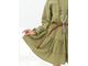 Арт. 14091 Платье женское из муслина с воланами. Цвет оливка.