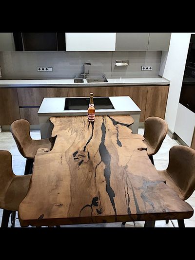 столешница из слэба карагача сложной формы