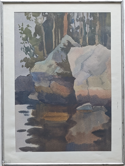 "Портрет" бумага акварель Столбов А.С. 1950-е годы