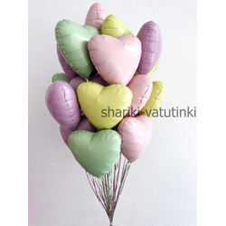 Фонтан из 20 весенних сердец (с дождиком)