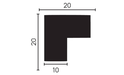 Угловой плинтус (уголок) Decor Dizain DD802, ударопрочный, влагостойкий, под покраску, 2 метра