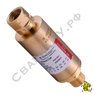 Клапан обратный огнепреградительный ацетилен-пропановый Messer DG91N FG G3/8 LH - G3/8 LH